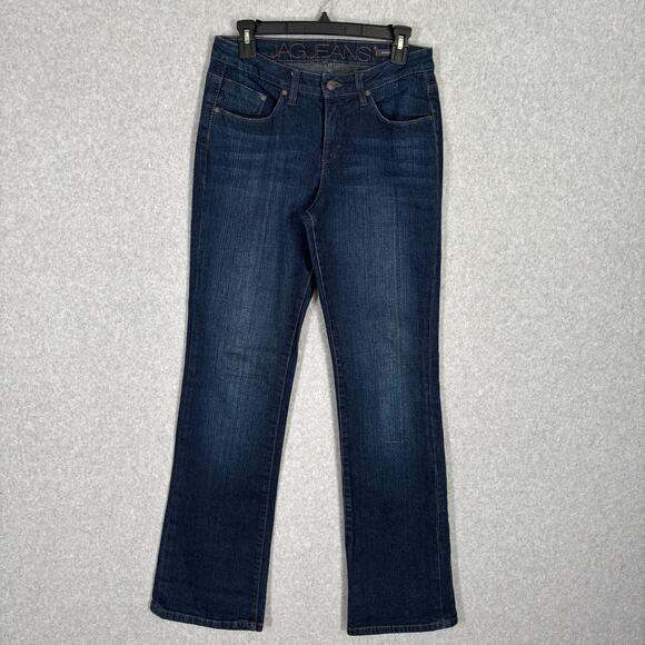 Jag Bootcut Jeans 6‎ Mid Rise Stretch Faded Mid Dark Western Rodeo 33" Inseam - Picture 1 of 13